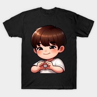 Cool Guy Korean Finger Hearts Kpop T-Shirt